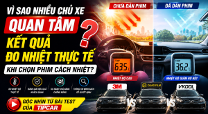 đo nhiệt thực tế phim cách nhiệt