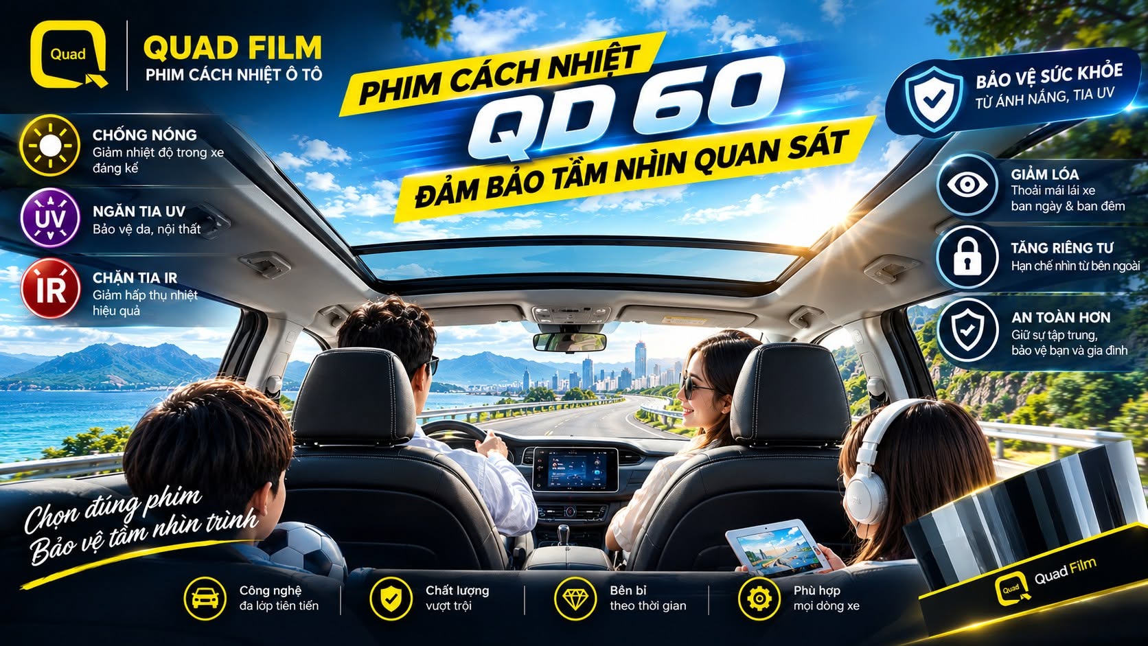 phim cách nhiệt chống tia UV cho ô tô